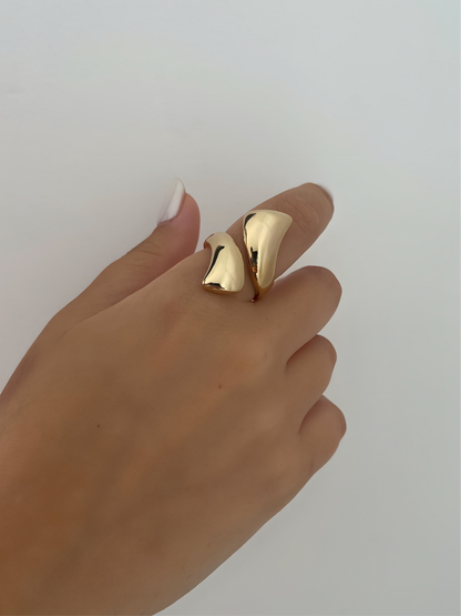 Anel Liso Dourado Regulável