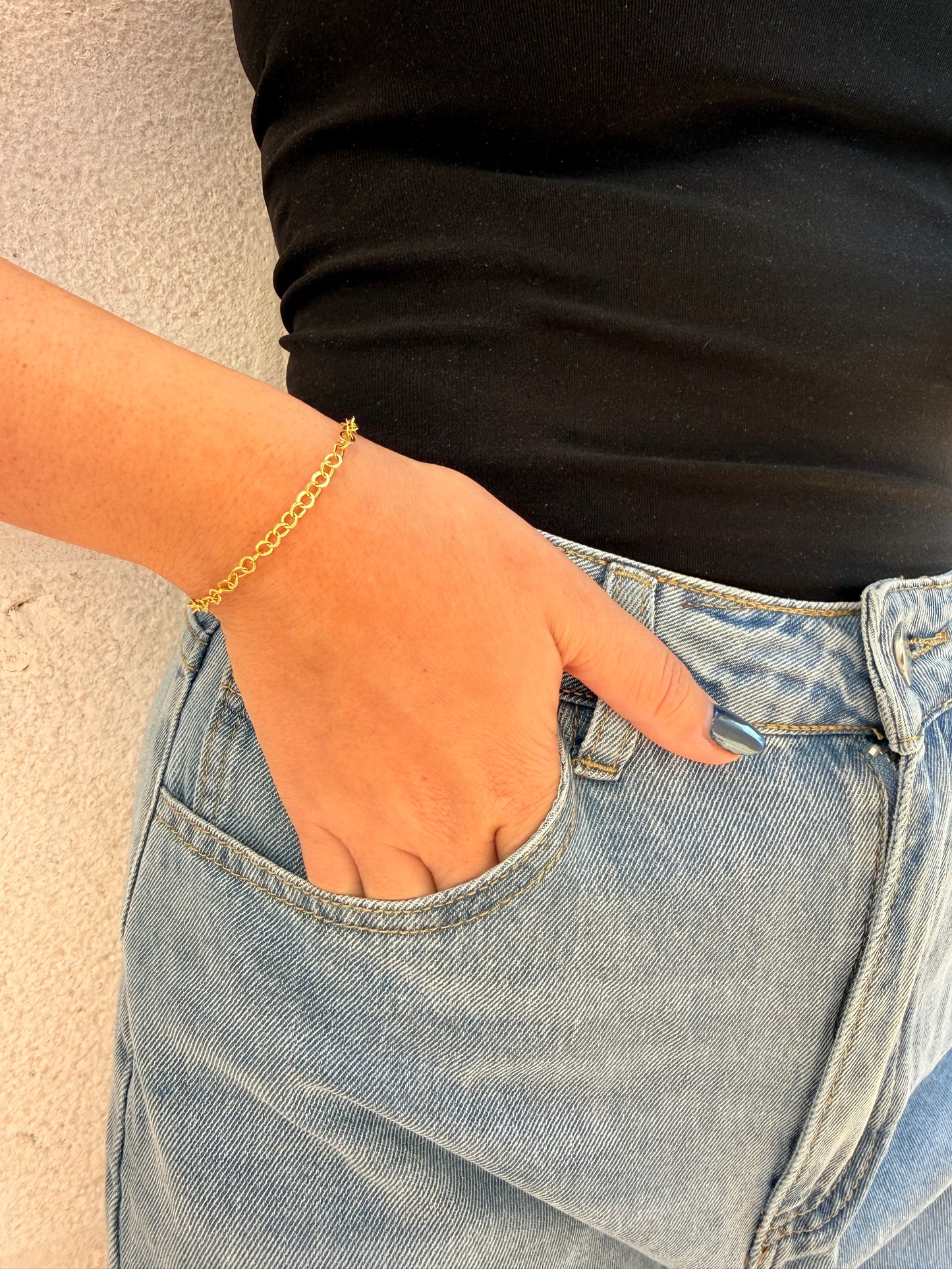 צמיד לולאות זהב