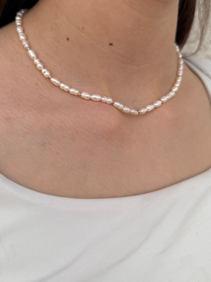 Sea Necklace (made with natural pearls)
