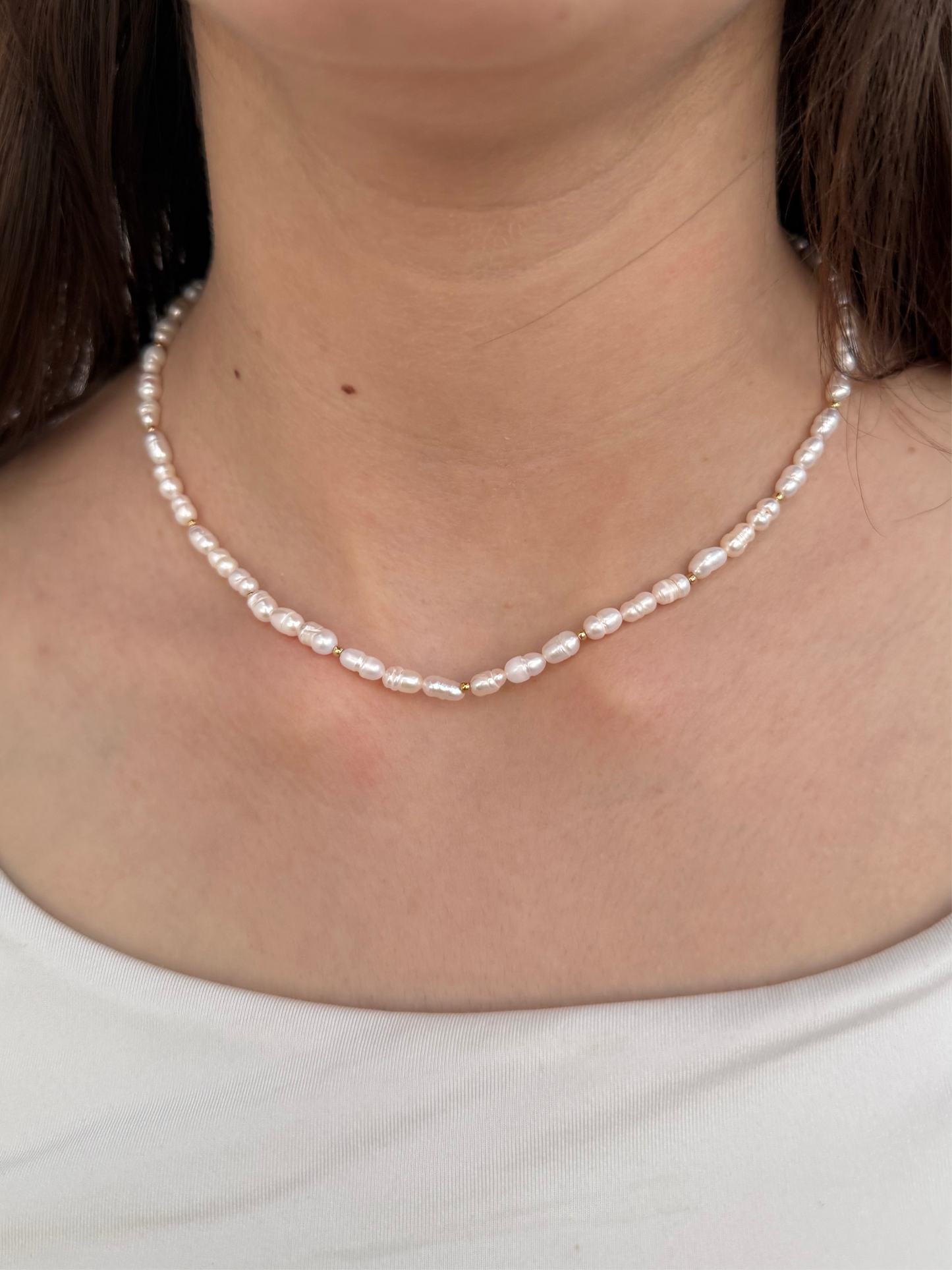 Sea Necklace (made with natural pearls)