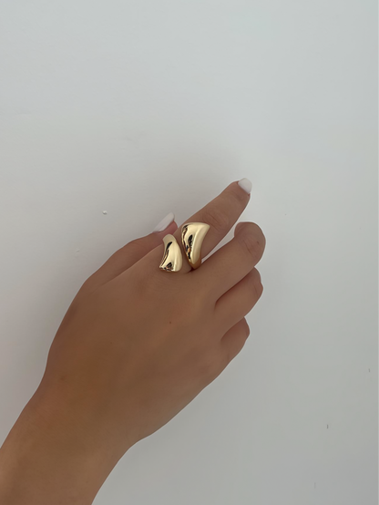 Anel Liso Dourado Regulável