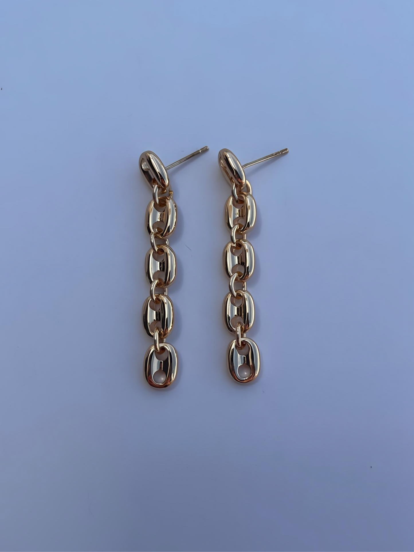עגיל שרשרת מצופה זהב 18k